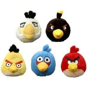  Angry Birds 8 Inch Plush Set 5 Birds with Sound 