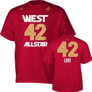   Red 2012 NBA All Star West Game Name and Number Tee