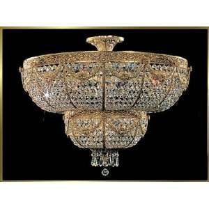  Small Crystal Chandelier, YU 9006 31, 15 lights, Antique 