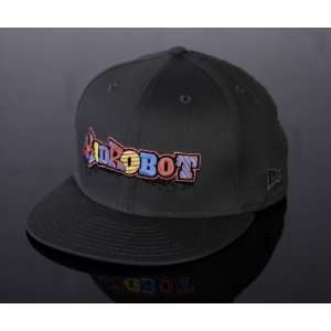   Mens Amped Logo Snapback Hat in Charcoal Kidrobot Amped Hat Jewelry