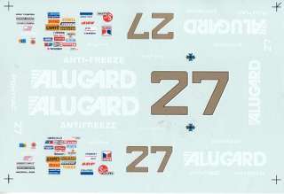 27 Rusty Wallace Alugard Pontiac Decals nascar 1/24 C  