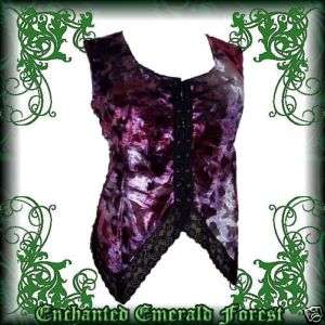 Tie Dyed Look Velvet Medieval Gypsy Top   *Sizes 8   22  