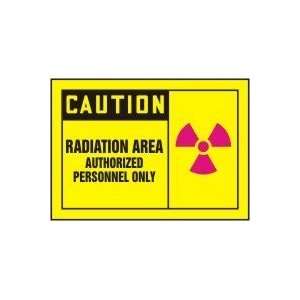 CAUTION RADIATION AREA AUTHORIZED PERSONNEL ONLY (W/GRAPHIC) Sign   10 