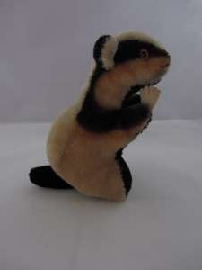 Vintage Steiff 1959 66 Begging Diggy Badger 5.5   EC  