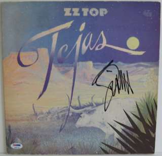 BILLY GIBBONS Signed ZZ TOP Tejas Album LP PSA/DNA  