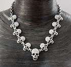 Butler and Wilson Crystal Crown Skeleton Bead Necklace