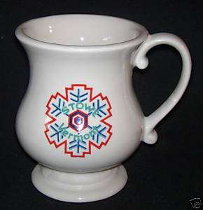 Ernest Sohn Pedestal Coffee Mug Stowe Vermont Snowflake  