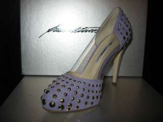 Brian Atwood Studded LOCA Suede Pump Shoe Lavender 39.5  