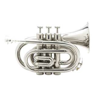 Cecilio PT 280N Nickel Plated Bb Pocket Trumpet +Tuner  