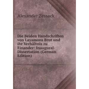    Inaugural Dissertation (German Edition) Alexander Zessack Books