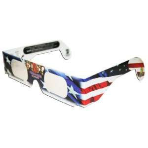 3D Fireworks Glasses July4th Patriotic Flag Design, See Starbursts In 