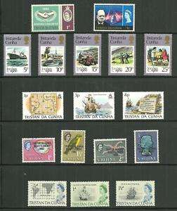 1965 83 Tristan da Cunha STAMPS 17 various country MNH  