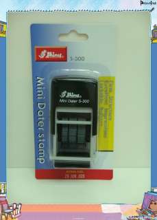 Shiny self inking mini dater stamp black/blue/red S 300  