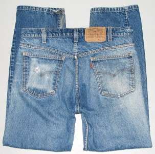 mens LEVI jeans 505 0217 Vintage Blue Denim 36 X 30 Lot X2 USA  