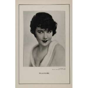  1927 Silent Film Star Yola DAvril First National 