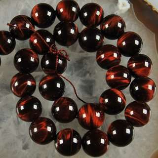 0308 14mm red tiger eye round loose beads  