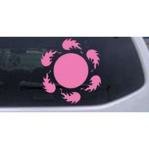  Pink 20in X 18.5in    Flaming Balls Tribal Car Window Wall 