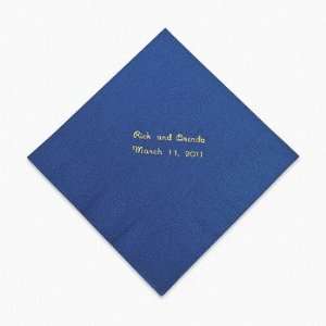  Personalized Blue Luncheon Napkins   Tableware & Napkins 
