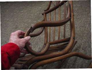 ANTIQUE OAK UNIQUE CHILDS BENTWOOD ROCKER  