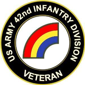  US Army Veteran 42nd Infantry Division Sticker Decal 5.5 