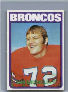 1972 Topps FB #208 Sam Brunelli Broncos *0700  