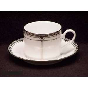    Noritake Palmer Platinum #4351 Cups & Saucers
