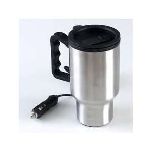  Heated Stainless Steel 12V Auto Traveller Coffee Mug 