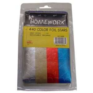  Foil Stars   440 assorted colors Case Pack 48