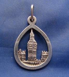 Vintage Silver Big Ben London Charm AVON 925  