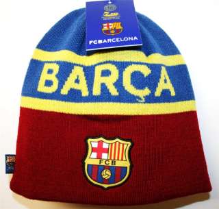 2012 Barcelona Soccer Embroidered Beanie 3 Unique Styles FC BARCA 
