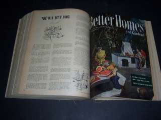 BOUND BETTER HOMES & GARDENS MAGAZINE Vol 26a March Aug 1948 Home 