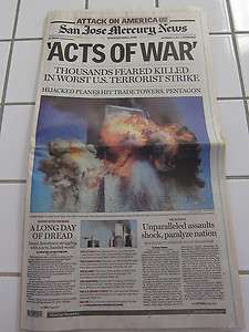 11 World Trade Center Attack San Jose Mercury Newspaper  