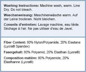Glamorise 1810 Washing Instructions & Fiber Content.