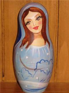 Russian small hand painted MATT doll CHRISTMAS Nativity Mary BABY 