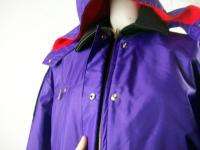 SKI DOO BOMBARDIER Purple Red Hooded Winter Ski Jacket Coat sz M 