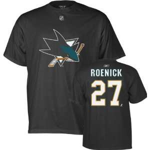  Jeremy Roenick Black Reebok Name and Number San Jose 