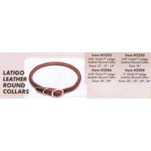  Leather Latigo Round Collar 3/4X20