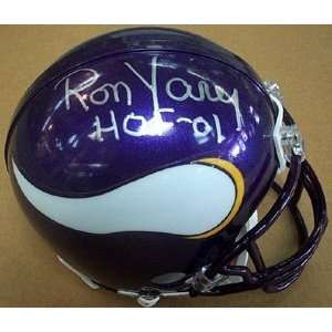 Ron Yary Autographed / Signed Vikings Mini Helmet  Sports 