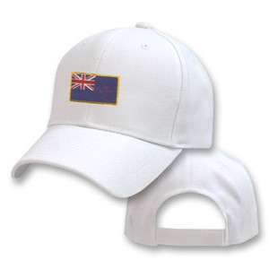 NEW ZEALAND WHITE FLAG COUNTRY EMBROIDERY EMBROIDED CAP HAT  