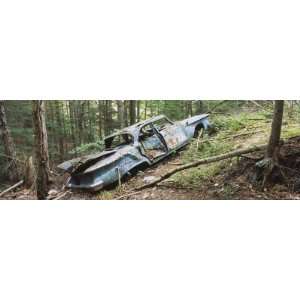  Abandoned Car in the Adirondack Mountains, New York, USA 