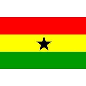  Ghana Flag 3ft x 5ft Nylon   Outdoor Patio, Lawn & Garden