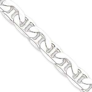  Sterling Silver 20 inch 9.50 mm Anchor Chain Necklace in 