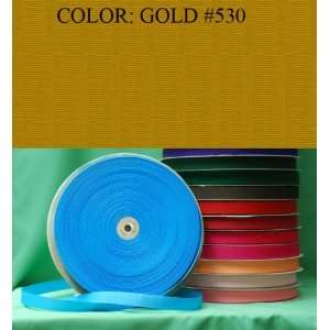  50yards SOLID POLYESTER GROSGRAIN RIBBON Gold #530 3~USA 