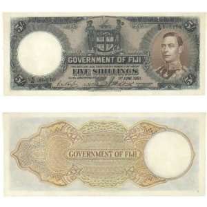  Fiji 1951 5 Shillings, Pick 37k 