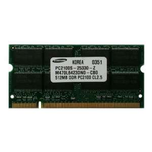 512MB 266MHz DDR PC 2100 CL2.5 200 Pin SoDimm (P/N 3D PC1266X64SC25 