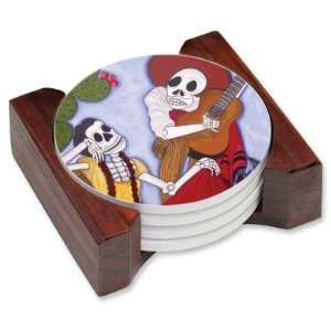  de los Muertos Day of Dead Drink Coaster Set