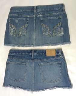 HUGE LOT OF HOLLISTER AND ABERCROMIE JEAN ATHLETIC SHORTS EMBELLISHED 