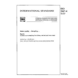 ISO 5667 41987, Water quality   Sampling   Part 4  Guidance on 