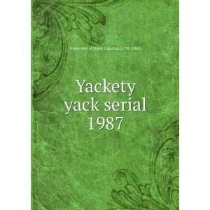  Yackety yack serial. 1987 University of North Carolina 