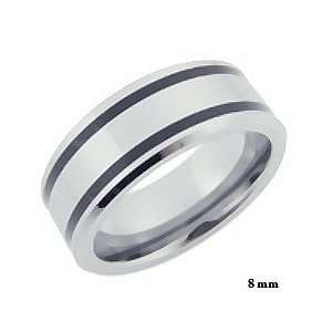   Fancy Tungsten Carbide Wedding Band ( Size 5   15 Available)   Size 11